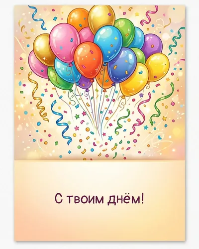 поздравительная открытка — С твоим днём!